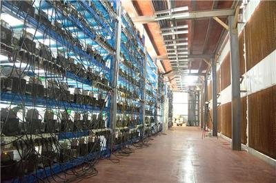 A modern mining farm with advanced equipment